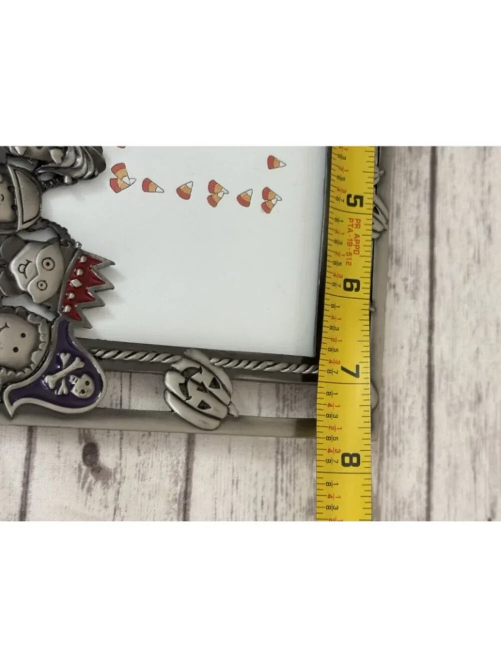 Retro Cute Halloween Fall Cat Bat Trick Or Treat Metal Picture Frame